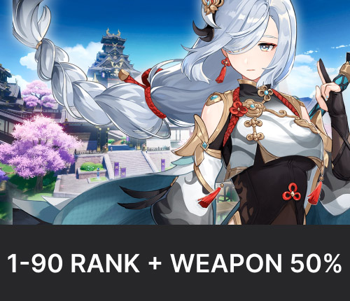 Genshin Character Rank 1-90 + Weapon Rank | 50% Discount